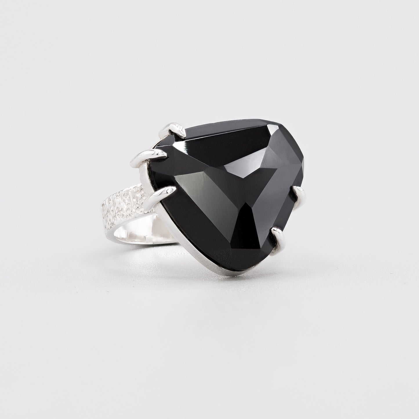 Black spinel statement ring