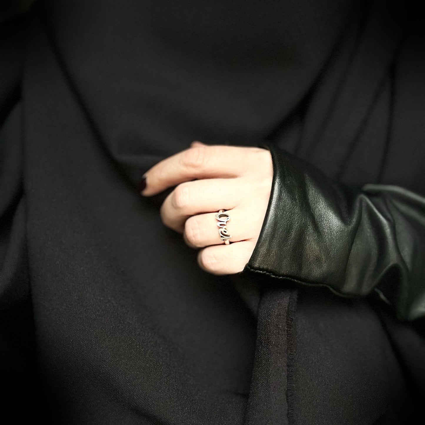 Sterling silver ring Over