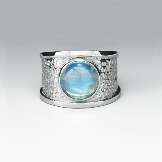 Moonstone silver ring