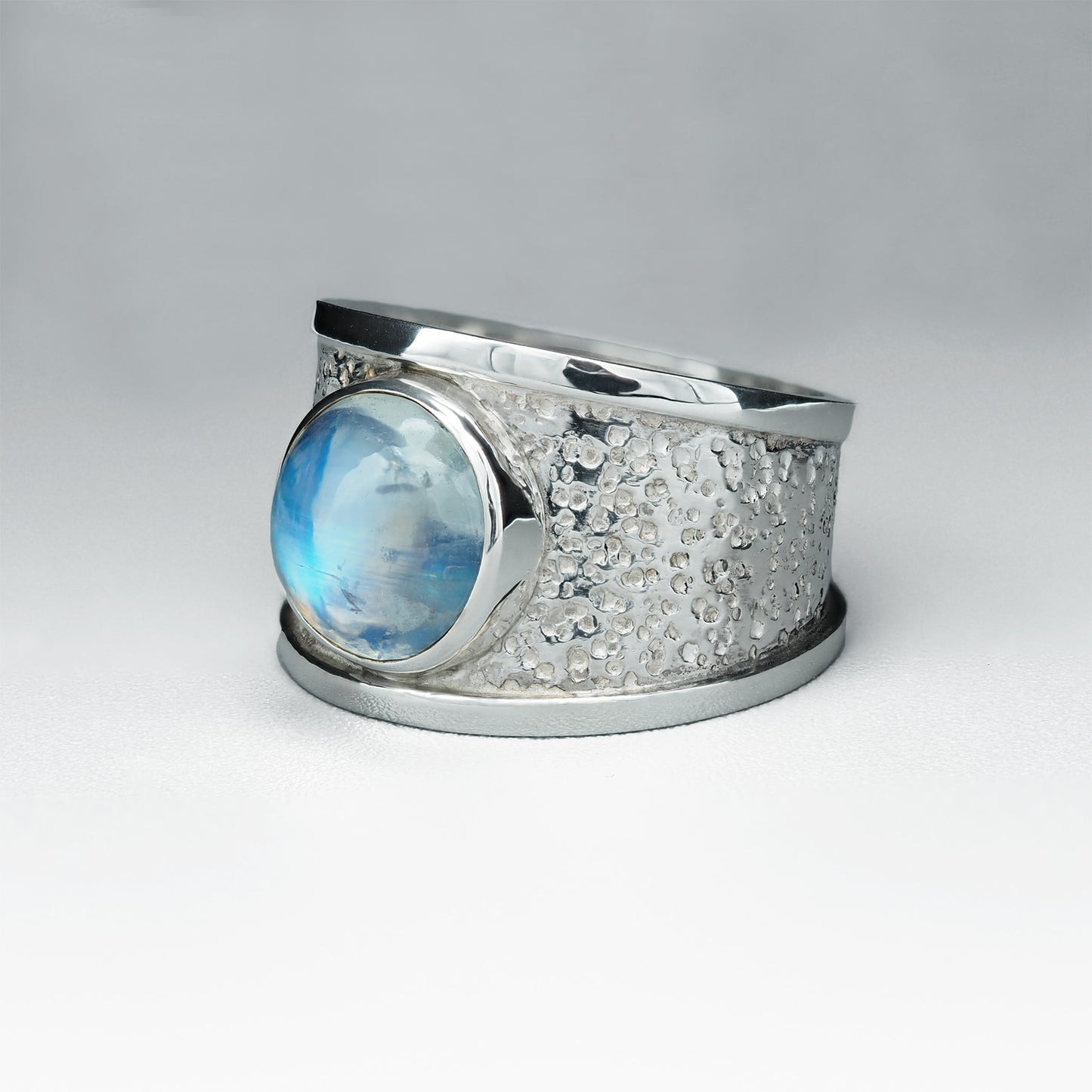Moonstone silver ring