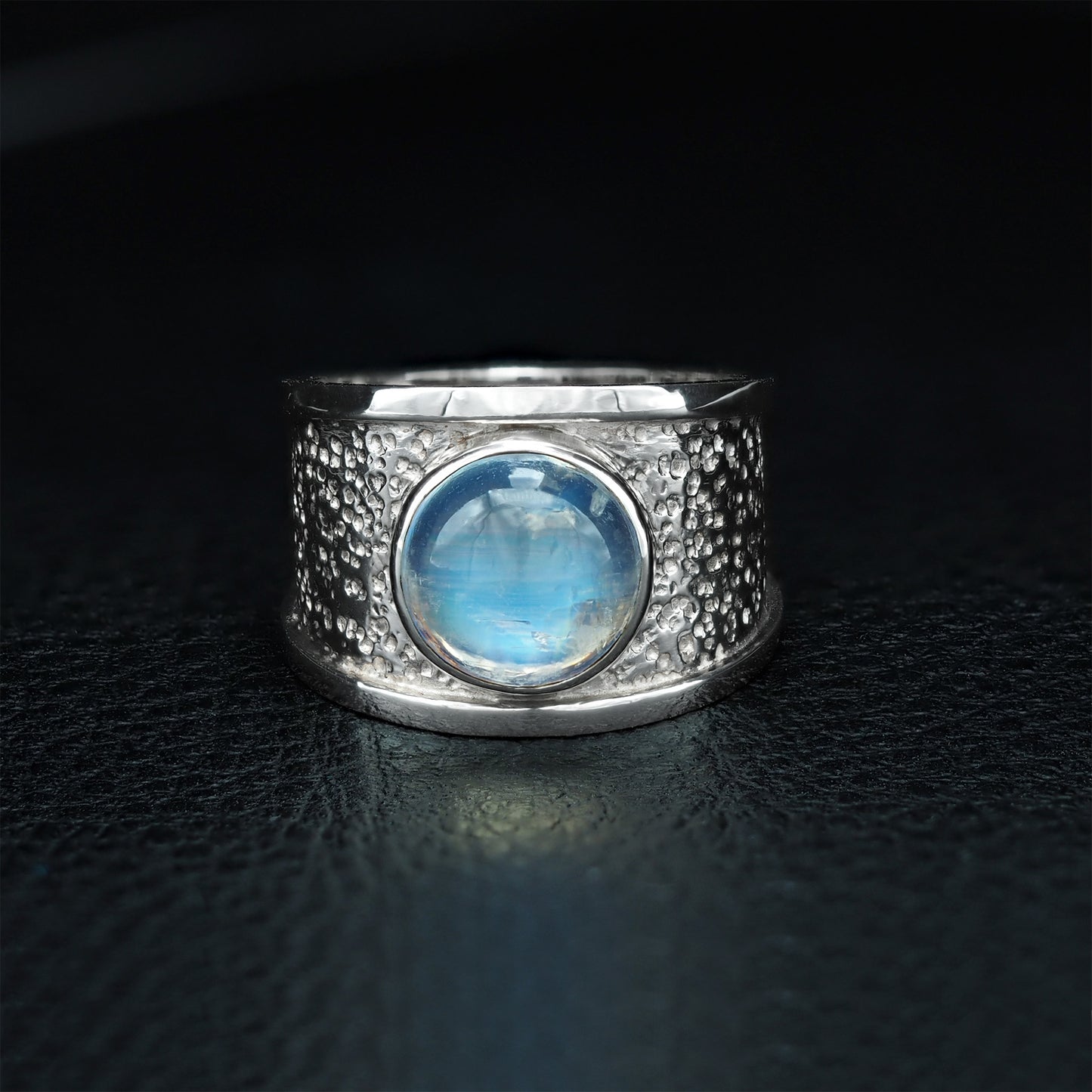 Moonstone silver ring