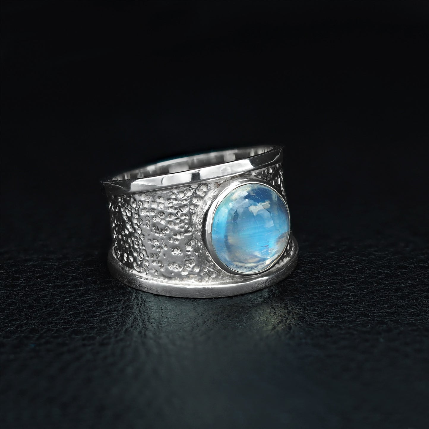 Moonstone silver ring
